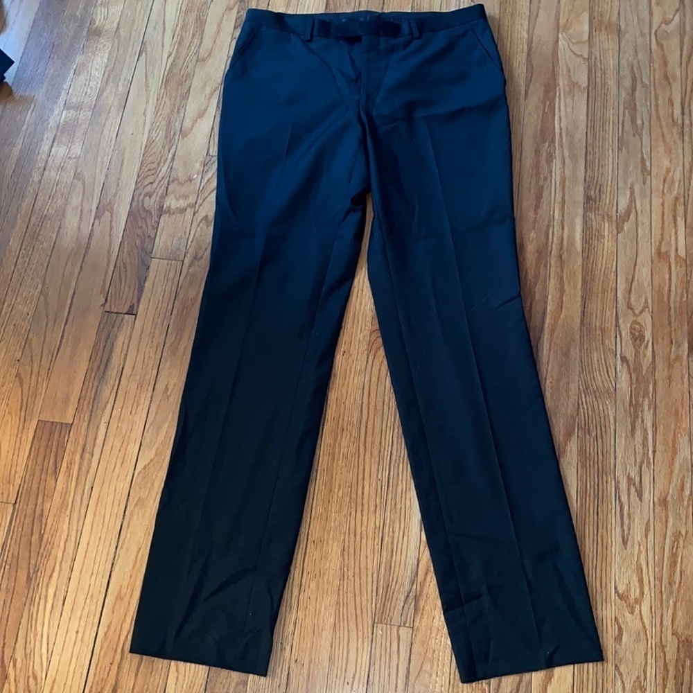 NEW LIDO Men’s Italian Made Black Dress Pants Tall